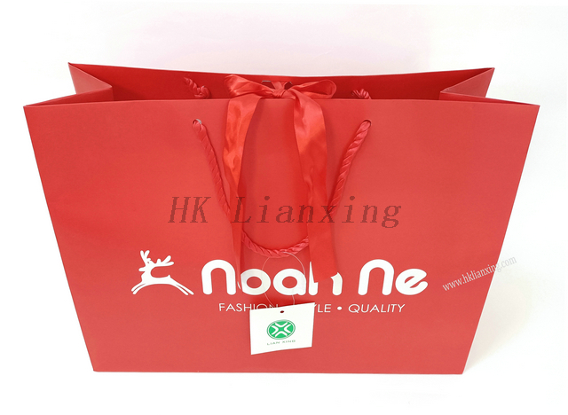Ivory Card Paper Red Apparel Paper Bag