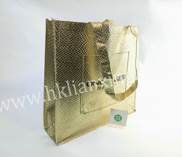 RPET Laminated Shopping Non-woven Bag with pocket